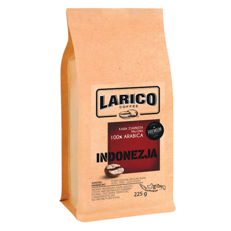 295618-322833-kawa_larico_indonezja_sumatra_ziarnista_225g-800w-1 Kawa LARICO Indonezja Sumatra, ziarnista, 225g (opakowanie 8 szt.) - obrazek 1