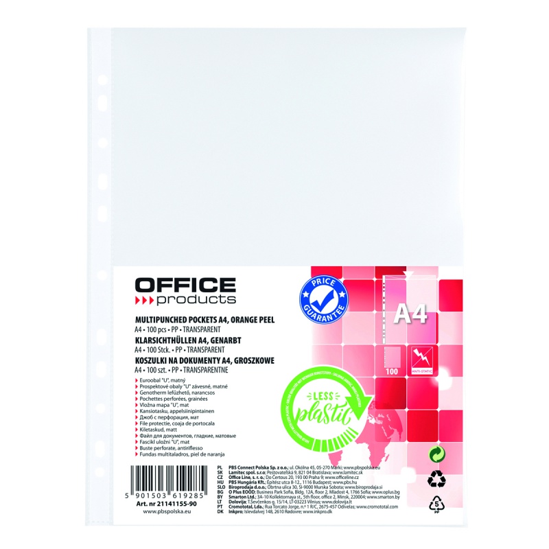 295680-276430-koszulki_na_dokumenty_office_products_pp_a4_-800w Koszulki na dokumenty OFFICE PRODUCTS, PP, A4, groszkowe, 100szt. - obrazek 1