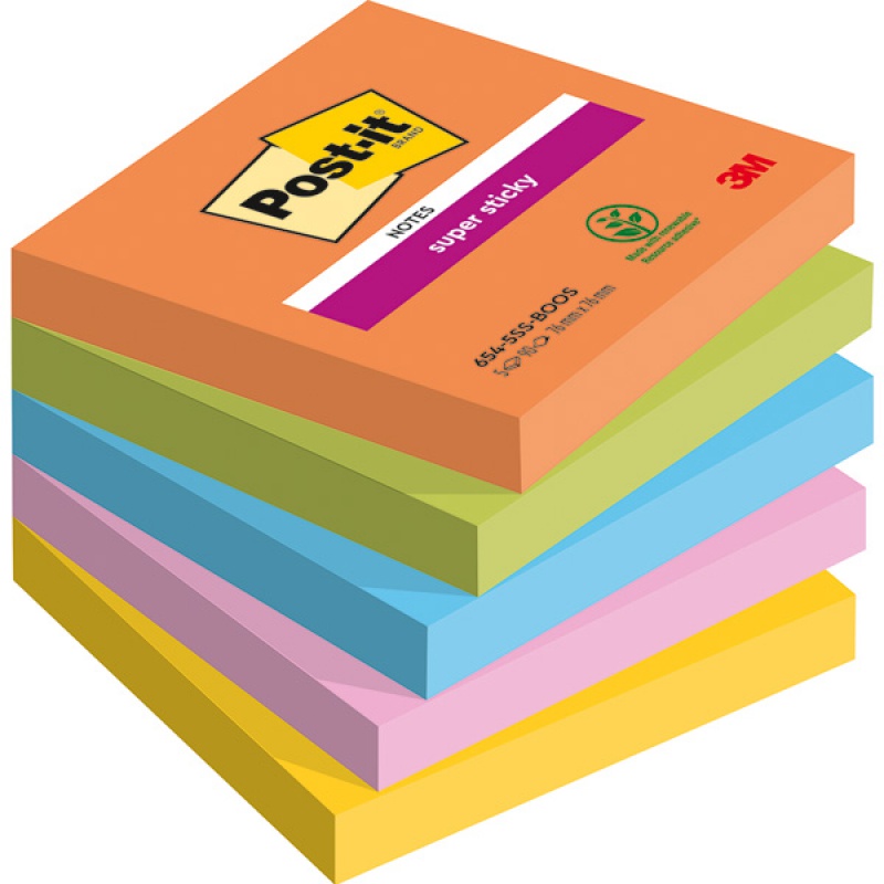 295860-323170-karteczki_samoprzylepne_post_it_super_sticky-800w Karteczki samoprzylepne Post-it® Super Sticky, BOOST, 76x76mm, 5x90 kart. - obrazek 1