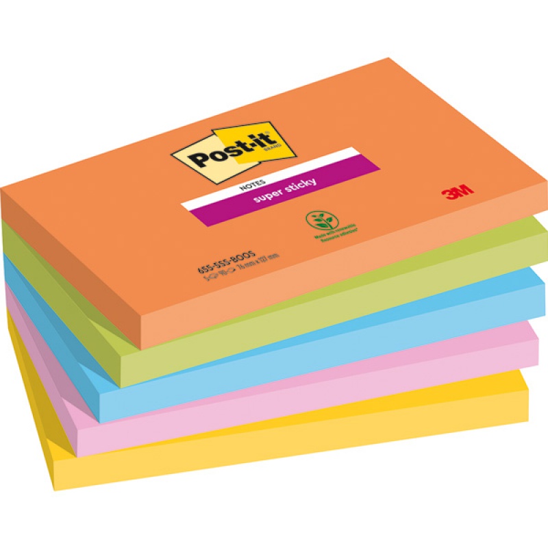 295869-323171-karteczki_samoprzylepne_post_it_super_sticky-800w Karteczki samoprzylepne Post-it® Super Sticky, BOOST, 76x127mm, 5x90 kart. - obrazek 1