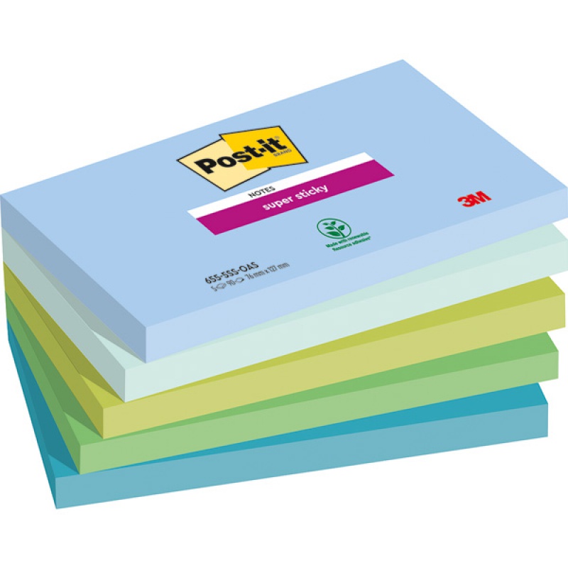 296053-323193-karteczki_samoprzylepne_post_it_super_sticky-800w Karteczki samoprzylepne Post-it® Super Sticky, OASIS, 76x127mm, 5x90 kart. - obrazek 1