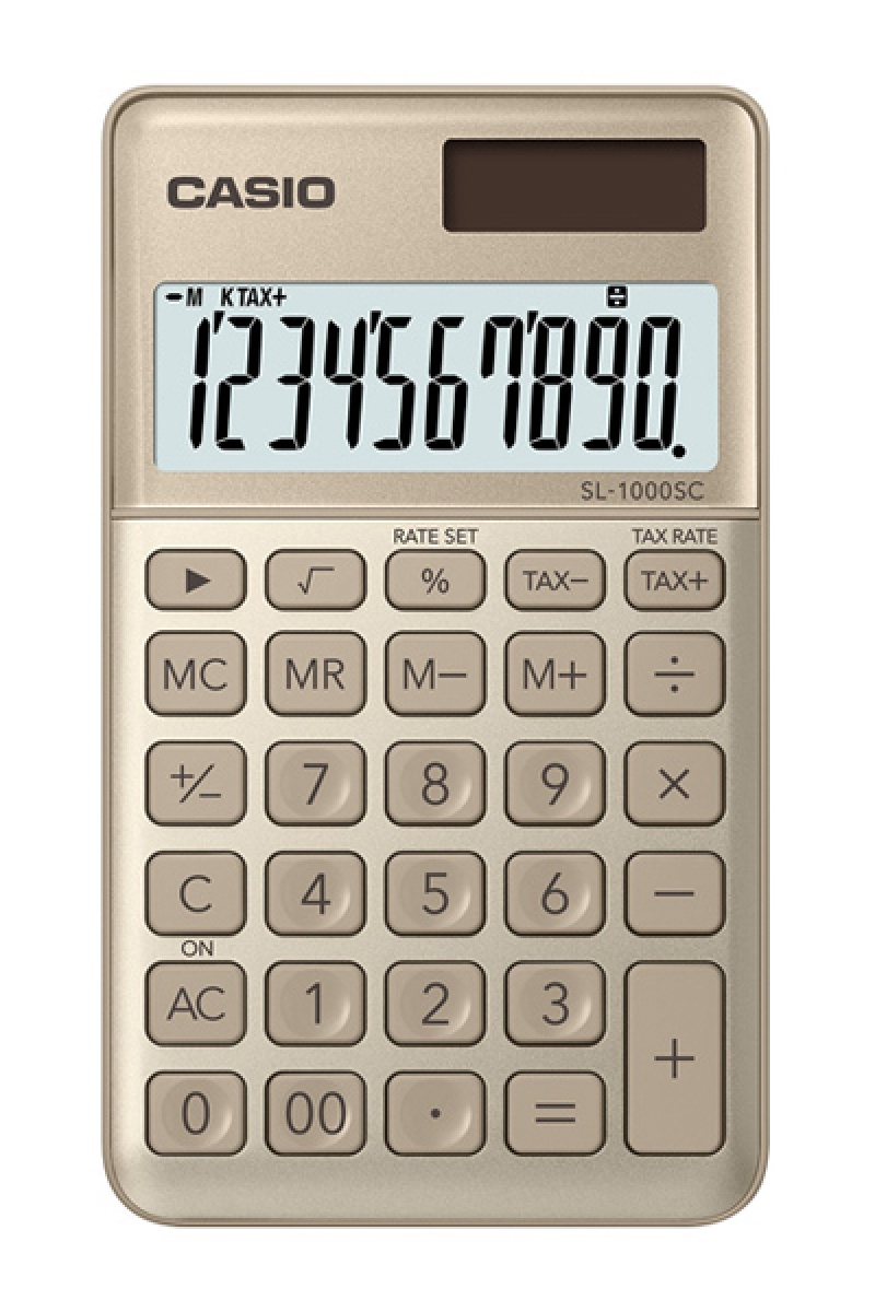 296357-323632-kopia_kalkulator_kieszonkowy_casio_sl_1000sc-800w Kalkulator kieszonkowy CASIO SL-1000SC-GD-B, 10-cyfrowy, 71x120mm, kartonik, złoty - obrazek 1