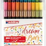Pisak z końcówką pędzelkową e-1340 EDDING, 1-3 mm, 20 szt., mix kolorów