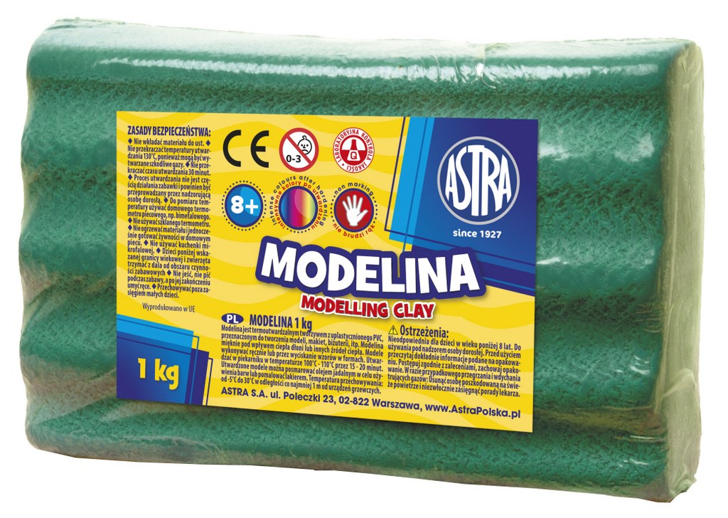 Modelina Astra 1 kg zielona Modelina Astra 1 kg zielona - obrazek 1