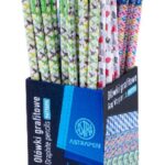 Ołówki grafitowe trójkątne HB ASTRAPEN - Patterns - 48 szt. drum
