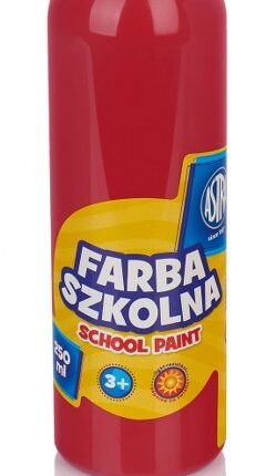 Farba szkolna Astra 250 ml - czerwona