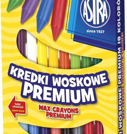 KREDKI WOSKOWE ASTRA 18 kolorów
