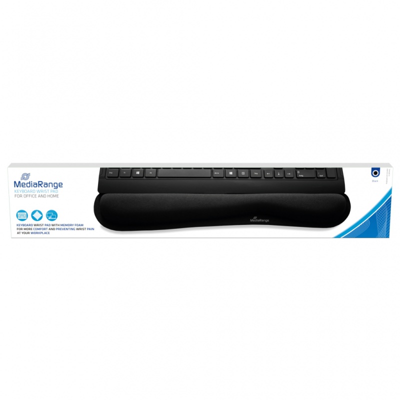 302163-337079-podkladka_pod_nadgarstek_mediarange_ergonomi-800w-1 Podkładka pod nadgarstek MEDIARANGE, ergonomiczna, pianka termoplastyczna, czarna - obrazek 1