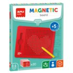 Tablica magnetyczna APLI Kids, L, z rysikiem, 10 kart z 20 rysunkami