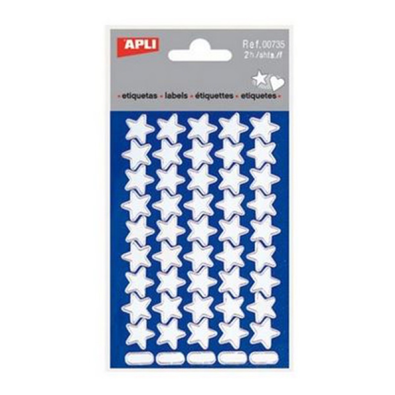 307096-341646-naklejki_apli_gwiazdki_90_szt_srebrne-800w Naklejki APLI, gwiazdki, 90 szt., srebrne - obrazek 1