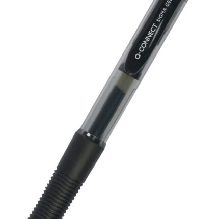Długopis automatyczny żelowy Q-CONNECT 0,5mm (linia), zawieszka, czarny