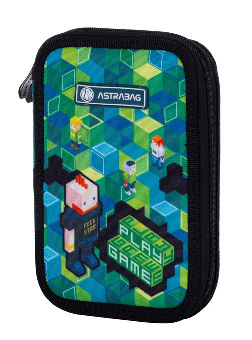 Piórnik podwójny bez wyposażenia ASTRABAG GAME, AC2 Piórnik podwójny bez wyposażenia ASTRABAG GAME, AC2 - obrazek 1