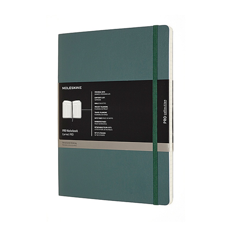 311192-344480-notes_moleskine_professional_xl_19x25_cm_mie-800w Notes MOLESKINE Professional XL (19x25 cm), miękka oprawa, forest green, 192 strony, zielony - obrazek 1