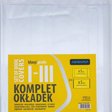 Uniwersalny komplet okładek ASTRAPAP do klas I-III