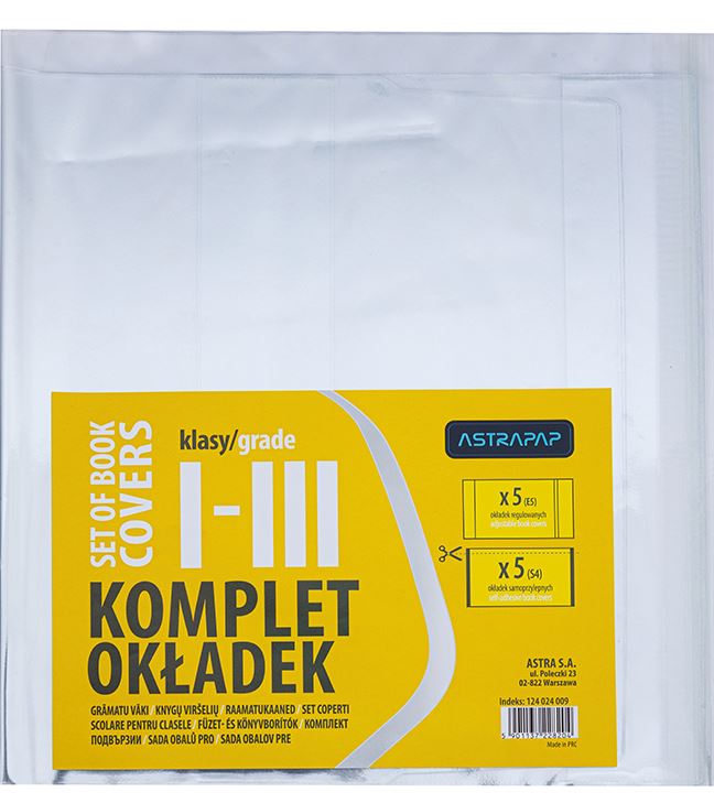 Uniwersalny komplet okładek ASTRAPAP do klas I-III Uniwersalny komplet okładek ASTRAPAP do klas I-III - obrazek 1