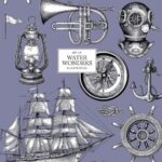 Brulion A4 kratka 80k kremowy papier, "Water wonders"