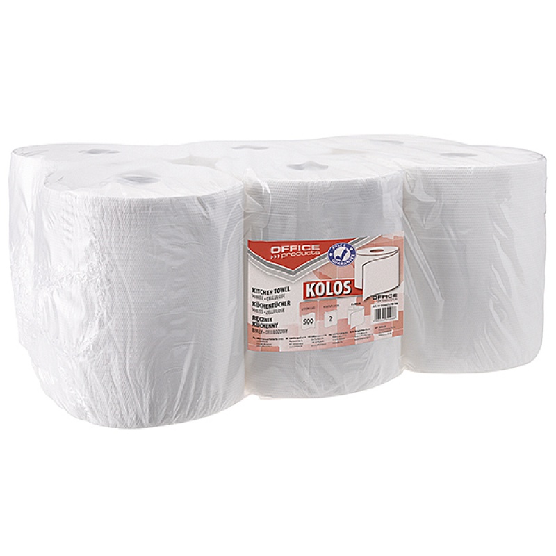 314023-345722-reczniki_kuchenne_celulozowe_office_products-800w Ręczniki kuchenne celulozowe OFFICE PRODUCTS Kolos, 2-warstwowe, 500 listków, 6 rolek - obrazek 1