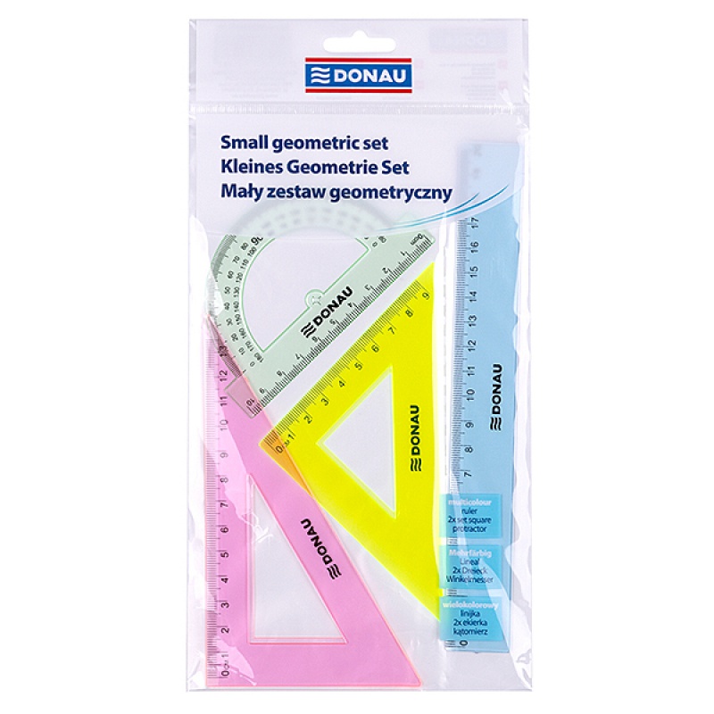 315365-344314-zestaw_geometryczny_donau_maly_zawieszka_mix-800w Zestaw geometryczny DONAU, mały, z linijką 20cm, zawieszka, mix kolorów - obrazek 1