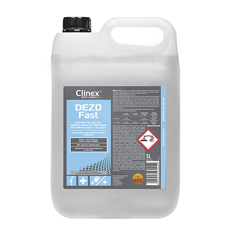 315800-209574-profesjonalny_preparat_do_mycia_i_dezynfekcj-800w Profesjonalny preparat CLINEX Dezofast, dezynfekująco-myjący, 5l - obrazek 1