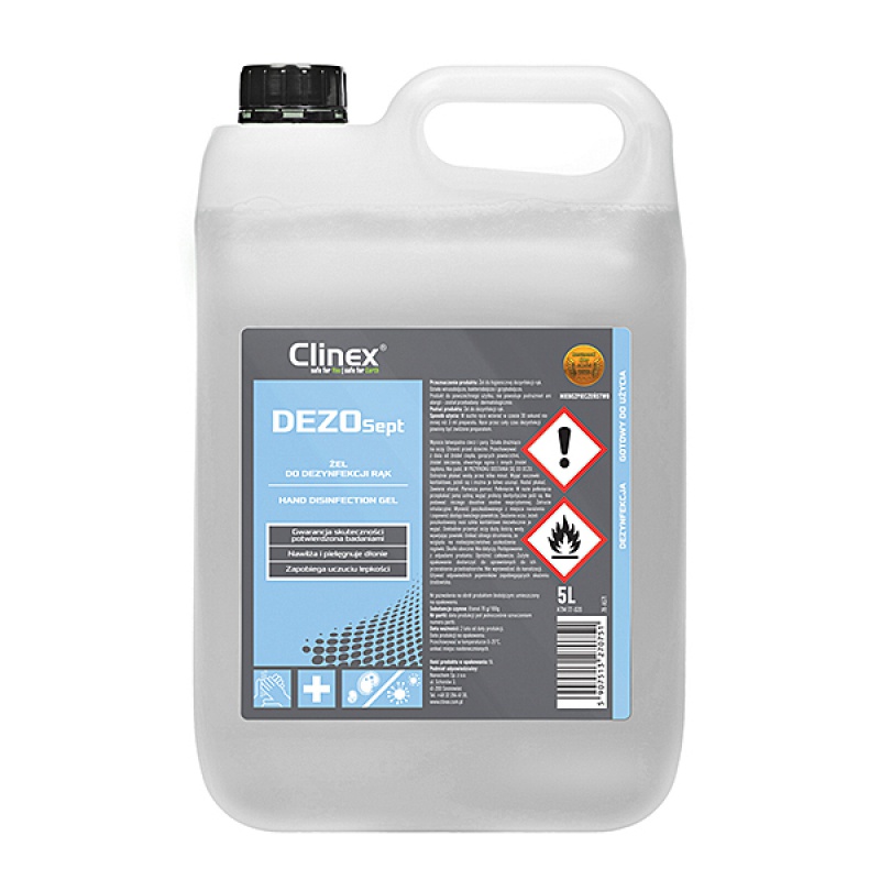 315801-209576-zel_do_dezynfekcji_rak_clinex_dezosept_5l_wi-800w Żel CLINEX Dezosept, do dezynfekcji rąk, 5l - obrazek 1