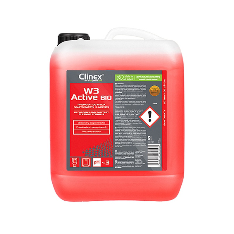 315837-22280-preparat_clinex_w3_active_bio_5l_do_mycia_san-800w Preparat CLINEX W3 Active BIO, do mycia sanitariatów i łazienek, 5l - obrazek 1