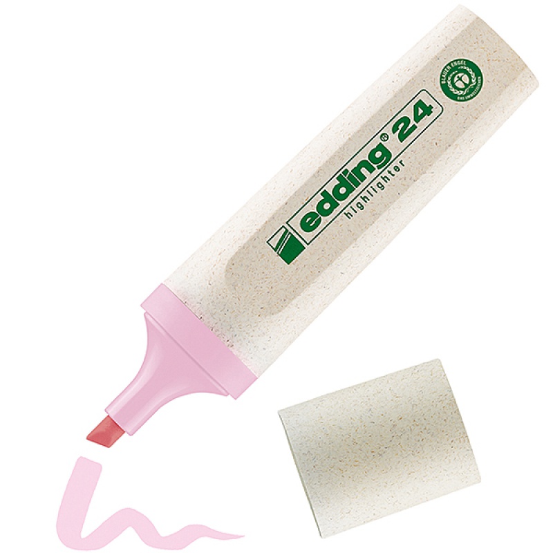 316015-346706-zakreslacz_e_24_ecoline_edding_2_5_mm_pastel-800w Zakreślacz E-24 ECOLINE EDDING, 2-5 mm, pastelowy różowy (opakowanie 10 szt.) - obrazek 1