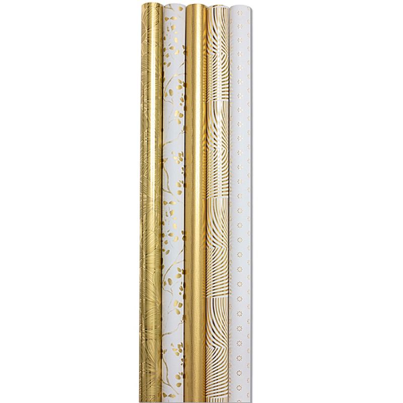 316055-346780-papier_prezentowy_clairefontaine_premium_tre-800w-1 Papier prezentowy CLAIREFONTAINE, Premium Tresor, PP, 2x0,7m, 80g, mix wzorów, złoty - obrazek 1
