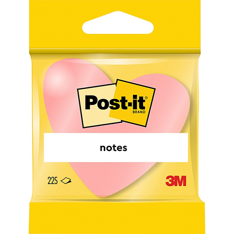 317082-72909-kostka_samoprzylepna_post_it_2007h_1x225_kart-800w Kostka samoprzylepna POST-IT® (2007H), 1x225 kart., w kształcie serduszka - obrazek 1