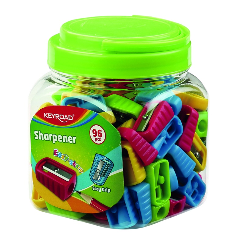319168-349486-temperowka_plastikowa_keyroad_pojedyncza_w_p-800w Temperówka plastikowa KEYROAD Easy-Sharp, pojedyncza, w plastikowej tubie, mix kolorów (opakowanie 96 szt.) - obrazek 1