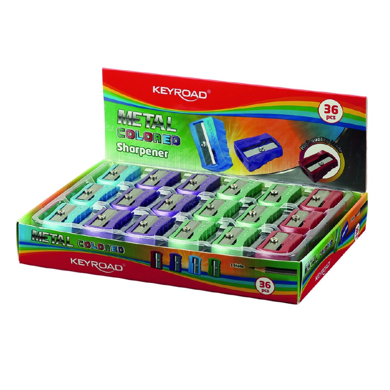 319186-349489-temperowka_metalowa_keyroad_pojedyncza_pudel-800w Temperówka metalowa KEYROAD Metal-Colourfull, pojedyncza, pudełko, mix kolorów (opakowanie 36 szt.) - obrazek 1