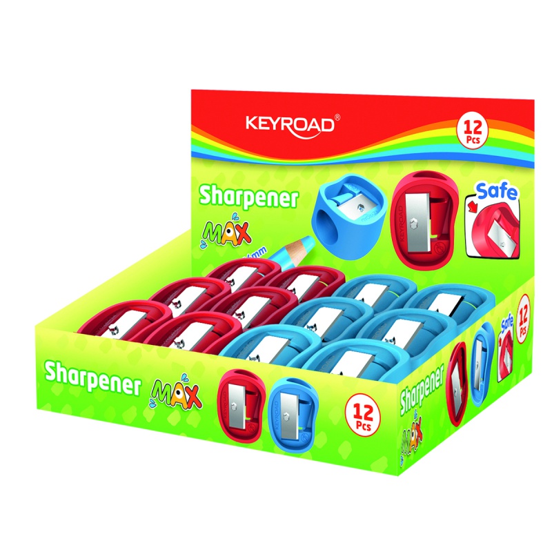 319261-349496-temperowka_plastikowa_keyroad_jumbo_pojedync-800w Temperówka plastikowa KEYROAD Max, jumbo, pojedyncza, display, mix kolorów (opakowanie 12 szt.) - obrazek 1