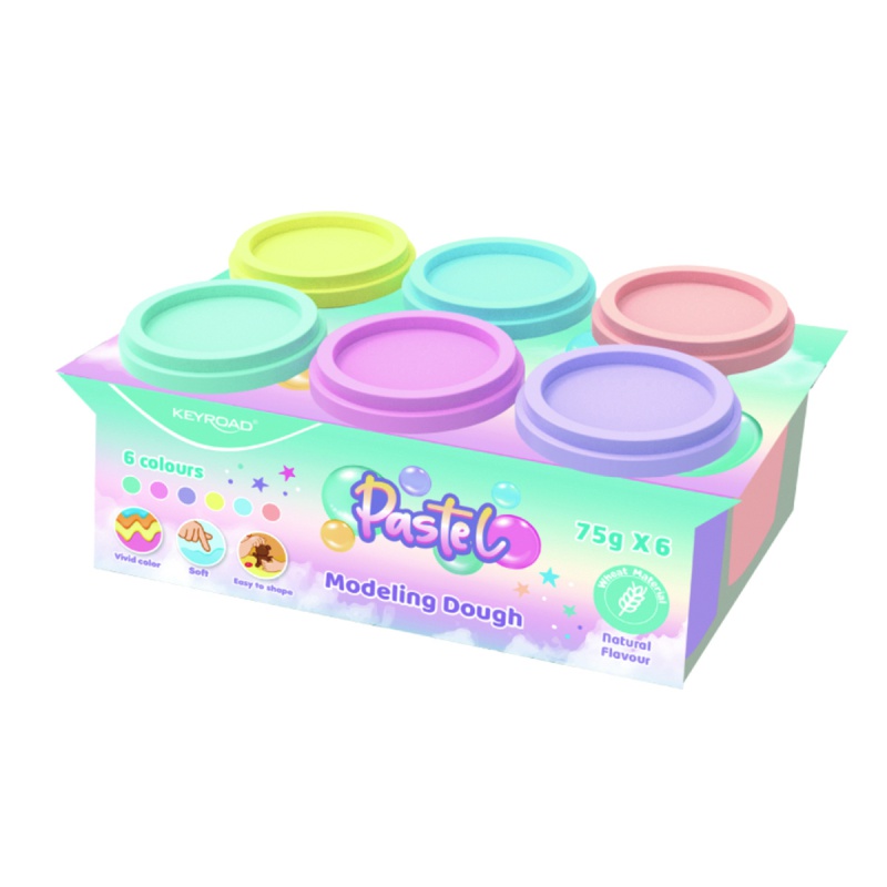 320287-350423-ciastolina_keyroad_6_pastelowych_kolorow_x_7-800w Ciastolina KEYROAD, 6 pastelowych kolorów x 75g, pudełko - obrazek 1