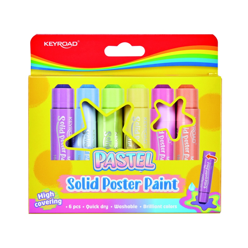 320292-350453-farby_plakatowe_keyroad_w_sztyfcie_pastelowe-800w-1 Farby plakatowe KEYROAD, w sztyfcie, pastelowe, 6X10g, pudełko, mix kolorów - obrazek 1