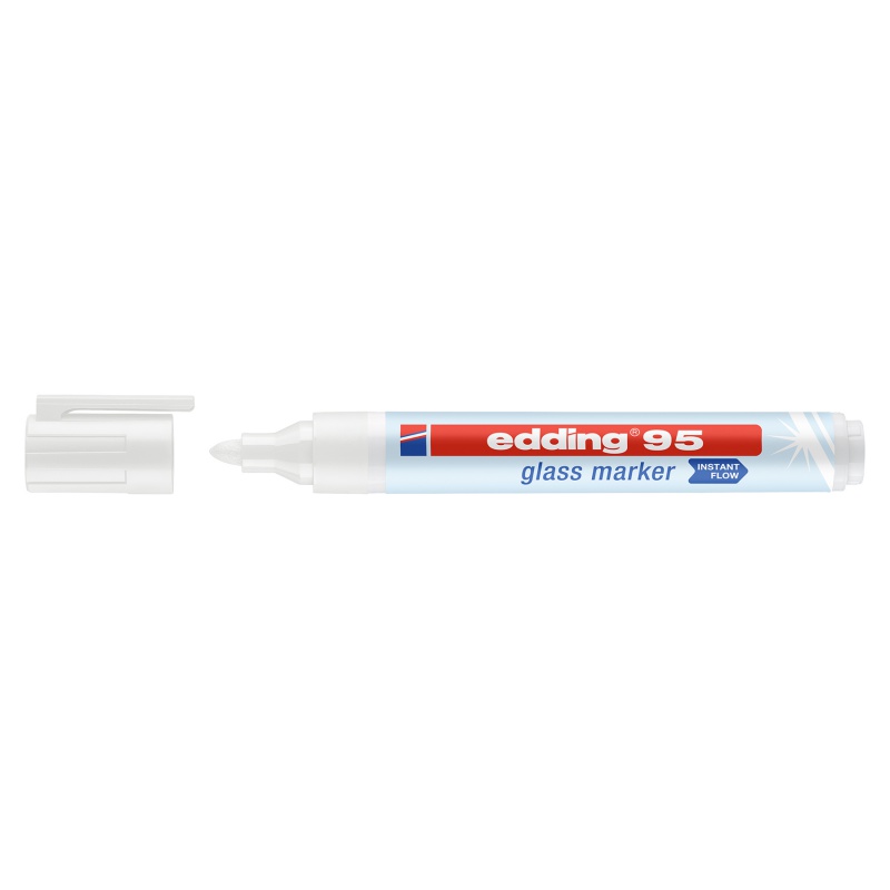 321273-351709-marker_do_powierzchni_szklanych_e_95_edding_-800w Marker do powierzchni szklanych E-95 EDDING, 1,5-3 mm, biały (opakowanie 10 szt.) - obrazek 1