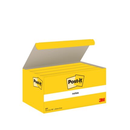 Karteczki POST-IT®, klasyczne, 38x51mm, 3x100 kart., żółte