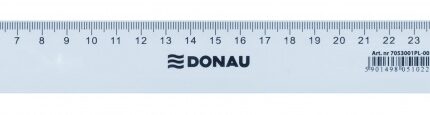 Linijka DONAU, 30cm, transparentna (opakowanie 20 szt.)