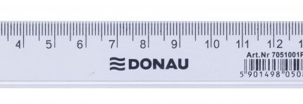 Linijka DONAU, 16cm, transparentna (opakowanie 50 szt.)