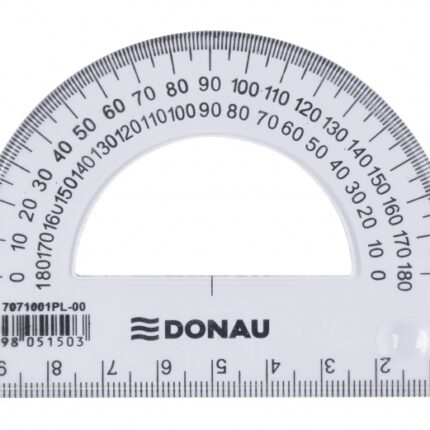 Kątomierz DONAU, 10cm, 180°, transparentny (opakowanie 50 szt.)
