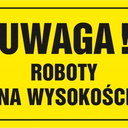 Znak TDC, Uwaga roboty na wysokości