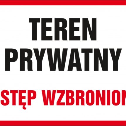 Znak TDC, Teren prywatny wstęp wzbroniony