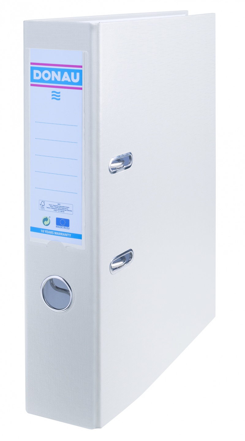 326051-355778-segregator_donau_master_fsc_pp_a4_75mm_bialy-800w Segregator DONAU Master FSC, PP, A4/75mm, biały (opakowanie 10 szt.) - obrazek 1