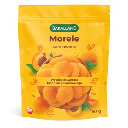 Morele suszone całe owoce, Bakalland, 150g