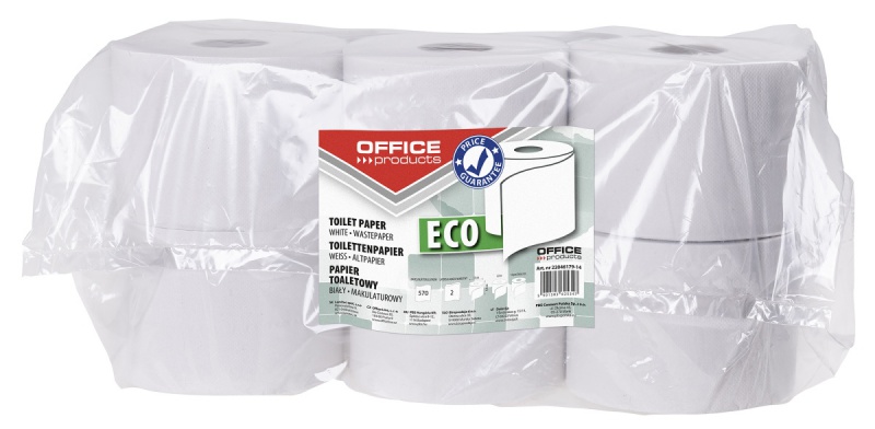 327024-347646-papier_toaletowy_makulaturowy_office_product-800w Papier toaletowy makulaturowy OFFICE PRODUCTS, 2-warstwowy, 63m, 12szt., biały - obrazek 1