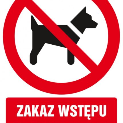 Znak TDC, Zakaz wstępu ze zwierzętami