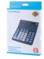 Kalkulator biurowy DONAU TECH OFFICE, CI-CDB1401BK, 14-cyfr. wyświetlacz, wym. 201x155x35mm, czarny - obrazek 6