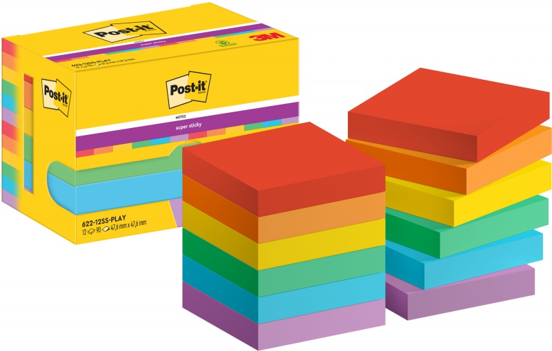 328161-357987-karteczki_samoprzylepne_post_it_super_sticky-800w Karteczki samoprzylepne POST-IT Super Sticky, 47,6x47,6mm, 12x90 kart., paleta Playful - obrazek 1