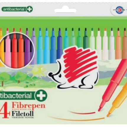 Flamastry ICO 300 Fibre Pen, antybakteryjne, 24 szt., zawieszka, mix kolorów