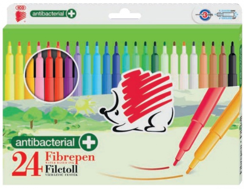 329497-266208-flamastry_ico_300_fibre_pen_antybakteryjne_2-800w Flamastry ICO 300 Fibre Pen, antybakteryjne, 24 szt., zawieszka, mix kolorów - obrazek 1