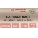 Worki na śmieci DONAU ECO, mocne (LDPE), 160l, 10 szt., czarne