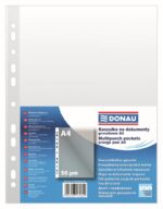 Koszulki na dokumenty DONAU, PP, A4, groszkowe, 50mikr., 100szt.
